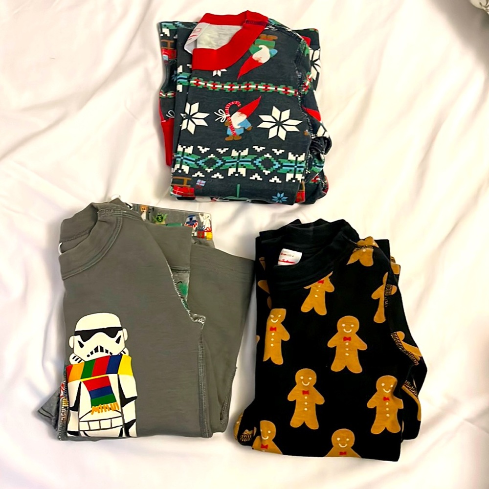 Lot of 3 Hanna Andersson Christmas Pajamas